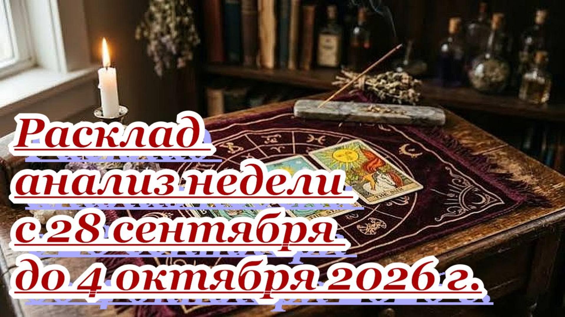РАСКЛАД АНАЛИЗ НЕДЕЛИ С 28 СЕНТЯБРЯ ДО 4 ОКТЯБРЯ 2026 г.