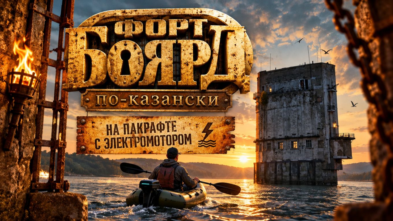 Форт Боярд по-казански на пакрафте с электромотором