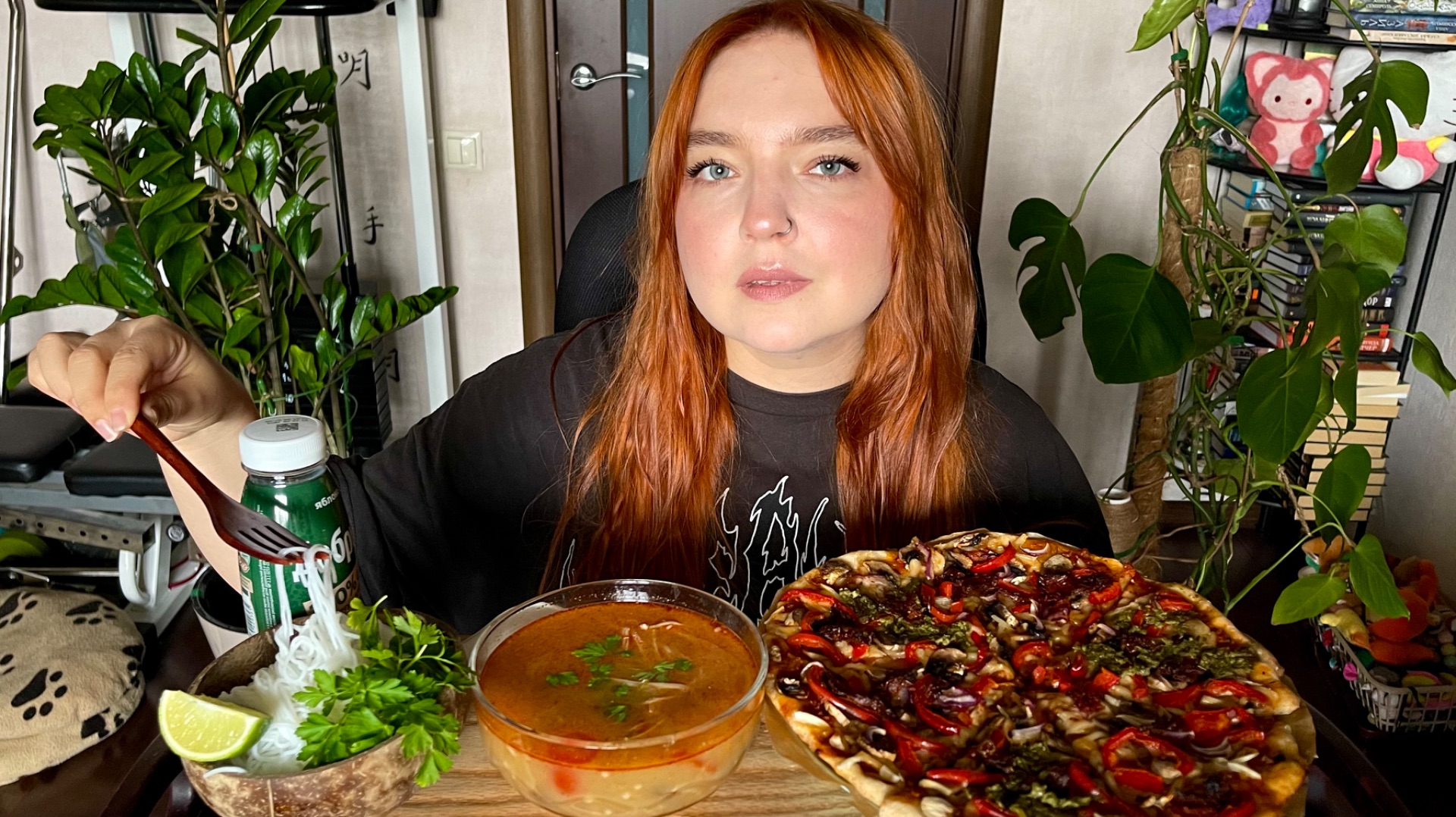 МУКБАНГ | Пицца, Том Ям 🍕🍜
