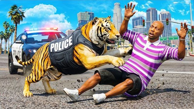 ТИГР СТАЛ КОПОМ в GTA 5!