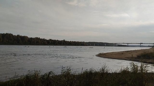 🌞🚤🚣♂️🚣♀️р Ока и спортсмены на байдарках.