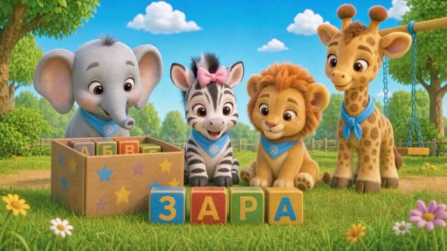 Как тебя зовут? 🦁🦓🦒🐘 Песенка-знакомство с Cub Club | Учим имена и буквы | Песни для малышей