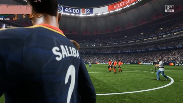 тест процессора Xeon E5 2667v4 в EA SPORTS FC 27 (низкие настройки)