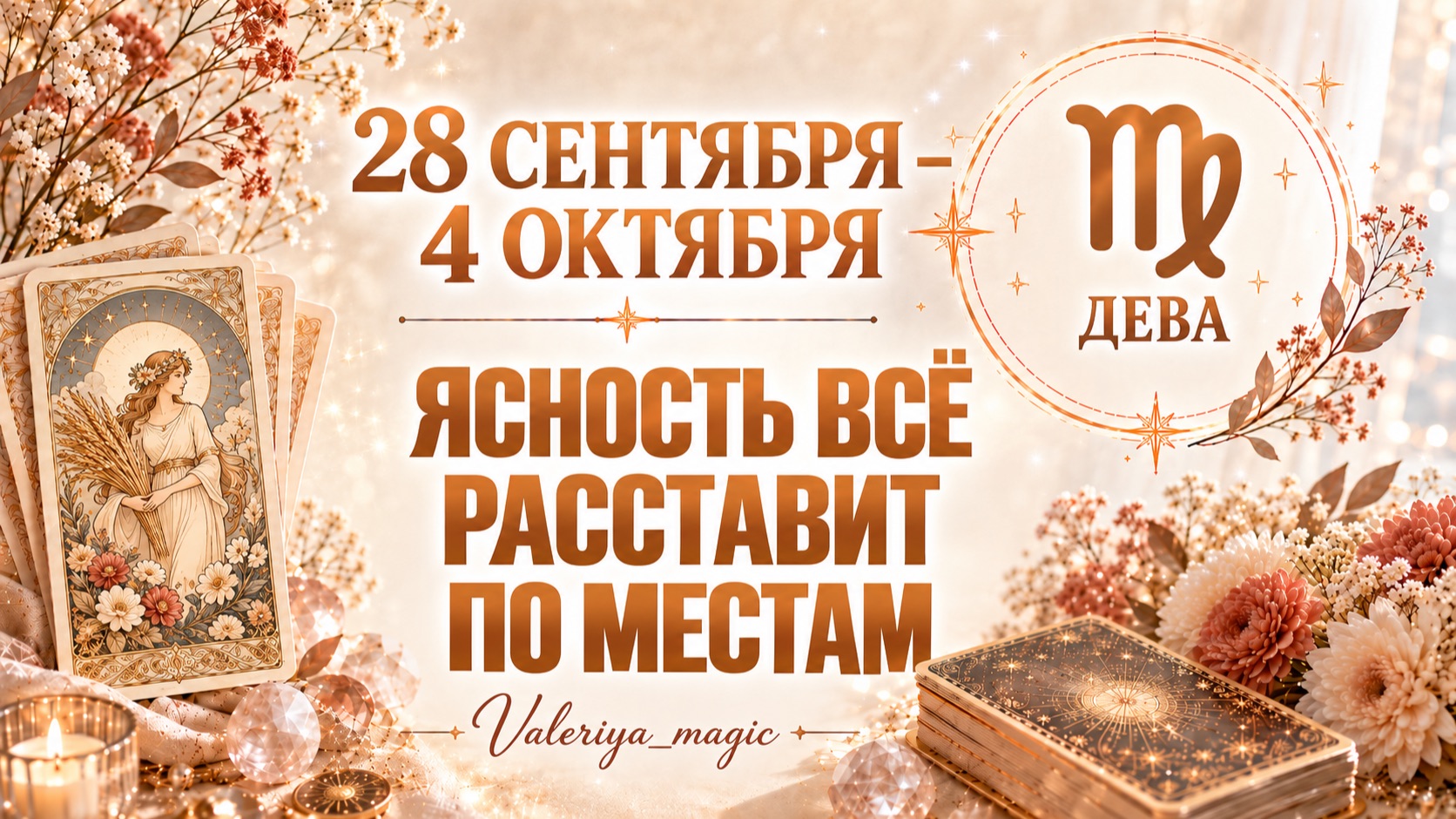 ♍ ДЕВЫ | 28 СЕНТЯБРЯ - 4 ОКТЯБРЯ | ЯСНОСТЬ РАССТАВИТ ВСЕ ПО МЕСТАМ