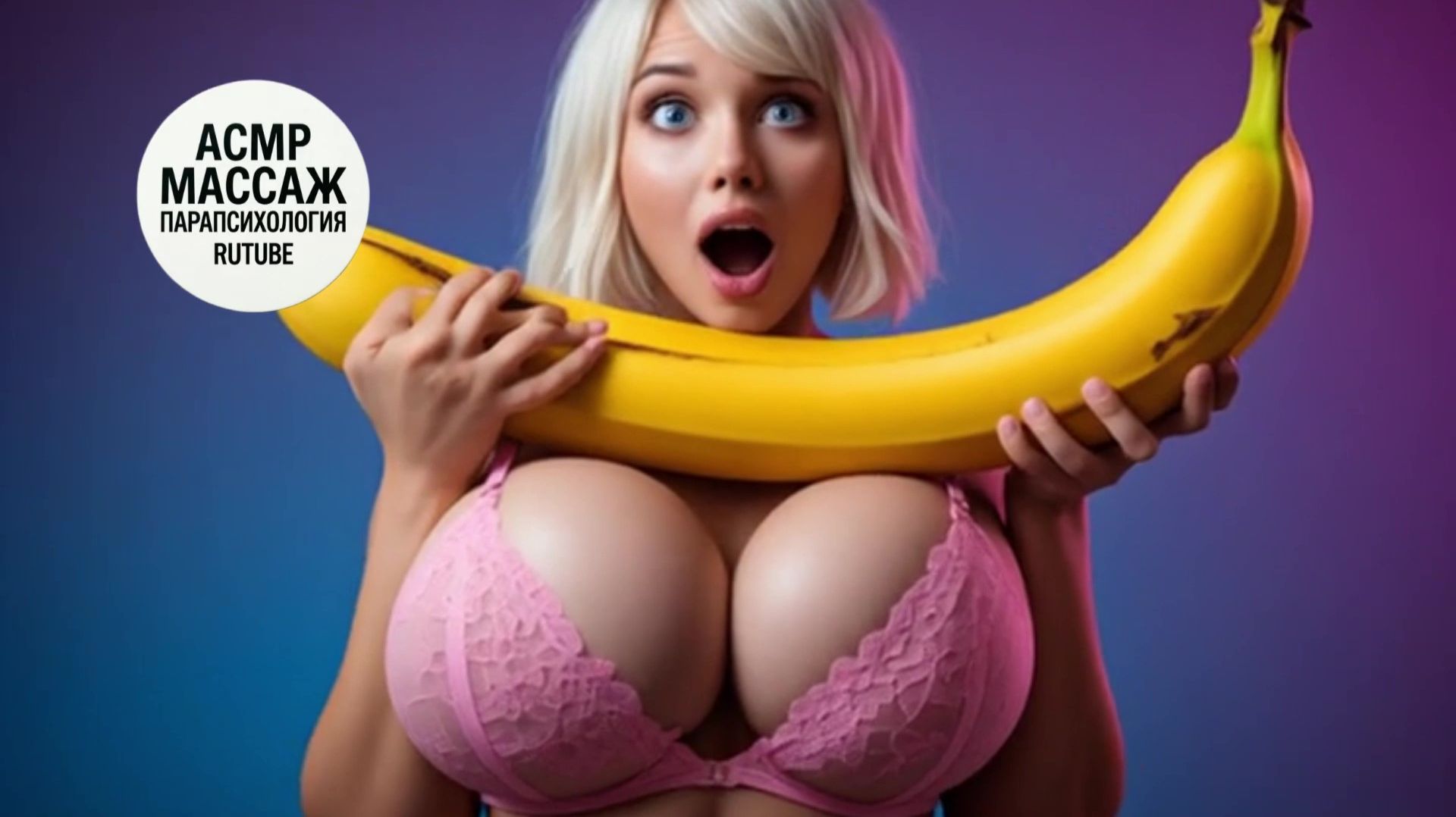 Девушка удивилась гигантскому банану! 🍌
