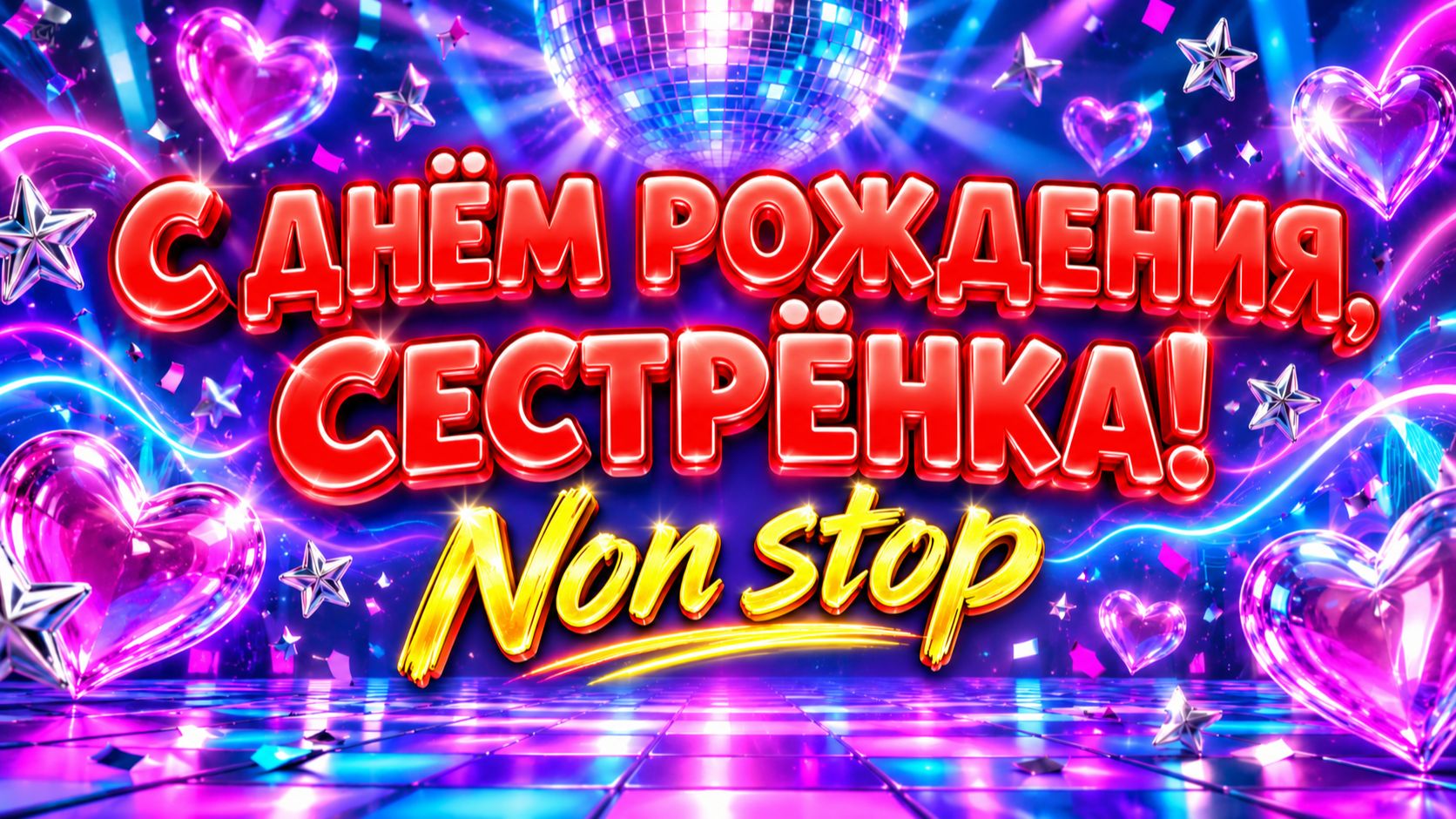 С Днём рождения, сестра! NON-STOP — весёлая танцевальная песня-поздравление