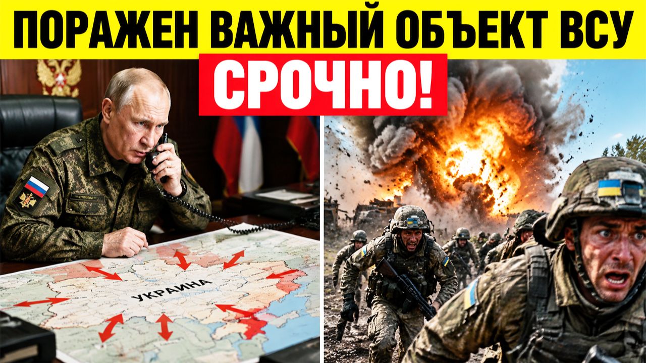 ⚡Удары по Украине: поражен важнейший объект ВСУ. Атака России 