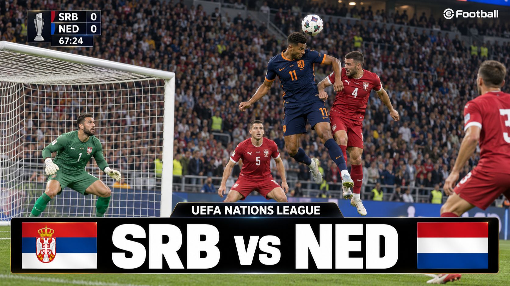 Сербия — Нидерланды | UEFA Nations League 2026/27 | Nations League Match | EFootball Gameplay