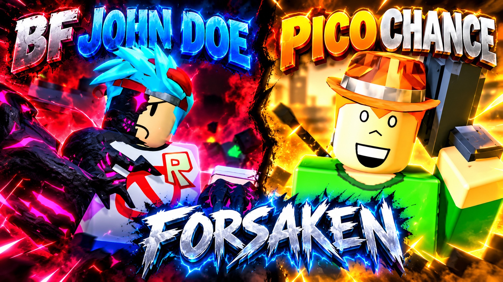 Победа с BOYFRIEND JOHN DOE и скинами PICO CHANCE - Forsaken: Ashlands (Roblox)