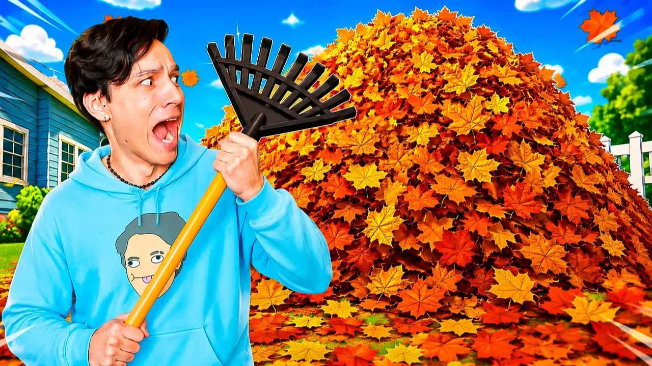 Я ДОЛЖЕН УБРАТЬ ВСЕ ЭТИ ЛИСТЬЯ В ROBLOX😱