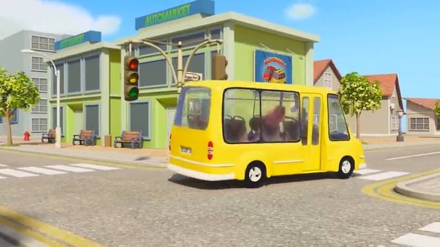 Колеса на автобусе | The Wheels On The Bus - Songs For Children | Джонни и друзья