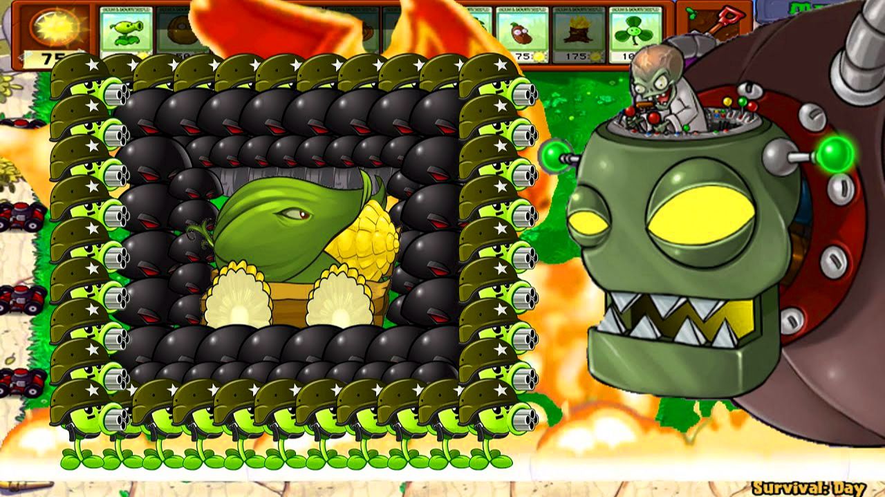 Растения против Зомби PvZ Hybrid Remake Plants Vs Zombies ПвЗ