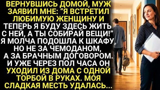 Истории из жизни| Вернувшись домой, муж заявил мне |Аудио рассказы|Жизненные истории