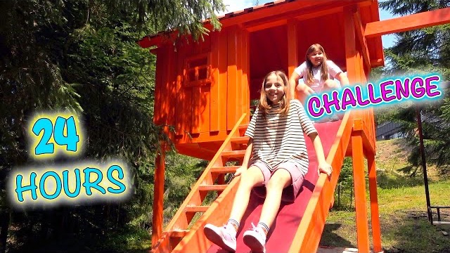 Настя 24 часа в лагере в лесу без родителей My Little Nastya