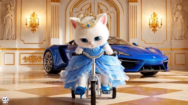 Милый котёнок впервые пробует макияж в 🐱