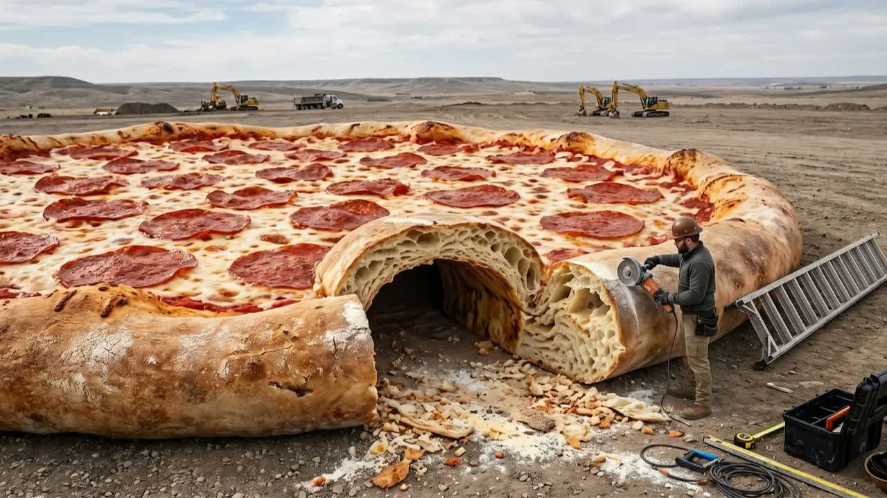 I Built A Luxury Restaurant Inside A Giant Pizza! 🍕🔥