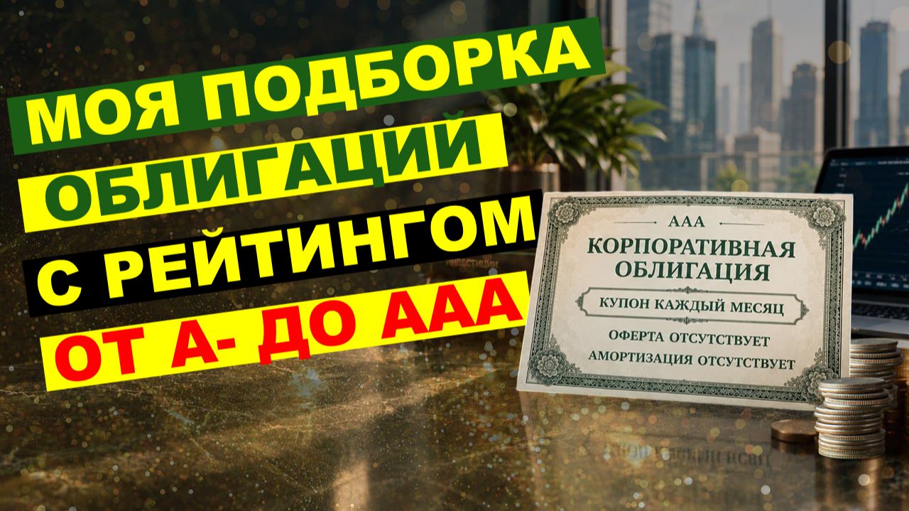 Подборка НАДЁЖНЫХ корпоративных облигации с ЕЖЕМЕСЯЧНЫМ купоном! + 6 моих БАЗОВЫХ правил отбора.