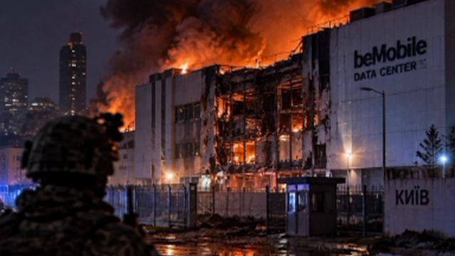 🔥Утром удар пришёлся по техническому офису крупнейшего украинского мобильного оператора «Киевстар