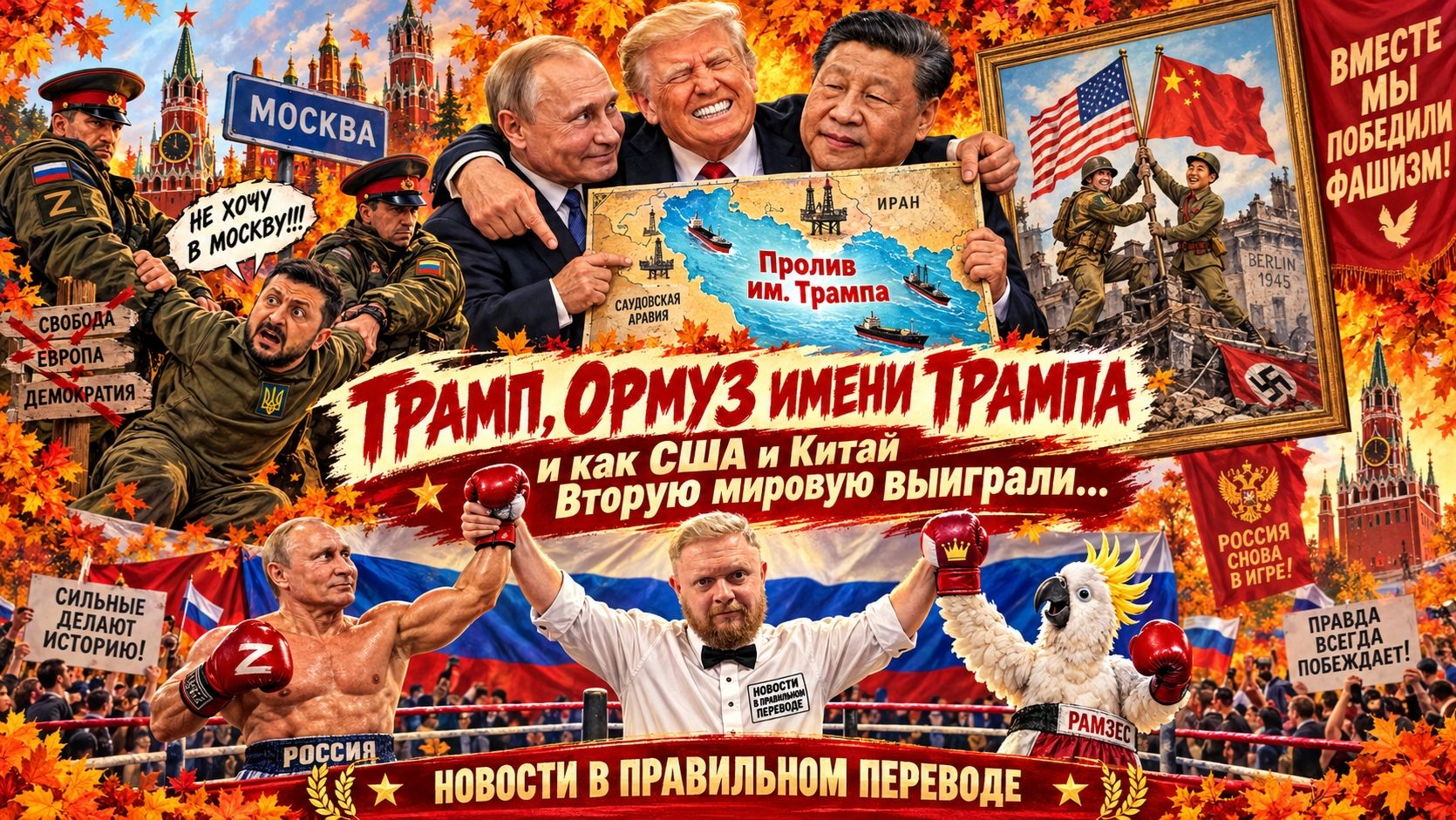 "Простите, вырвалось!" №518 | Про дружбу "на троих" Трампа, Си и Путина, про переименованный Ормуз