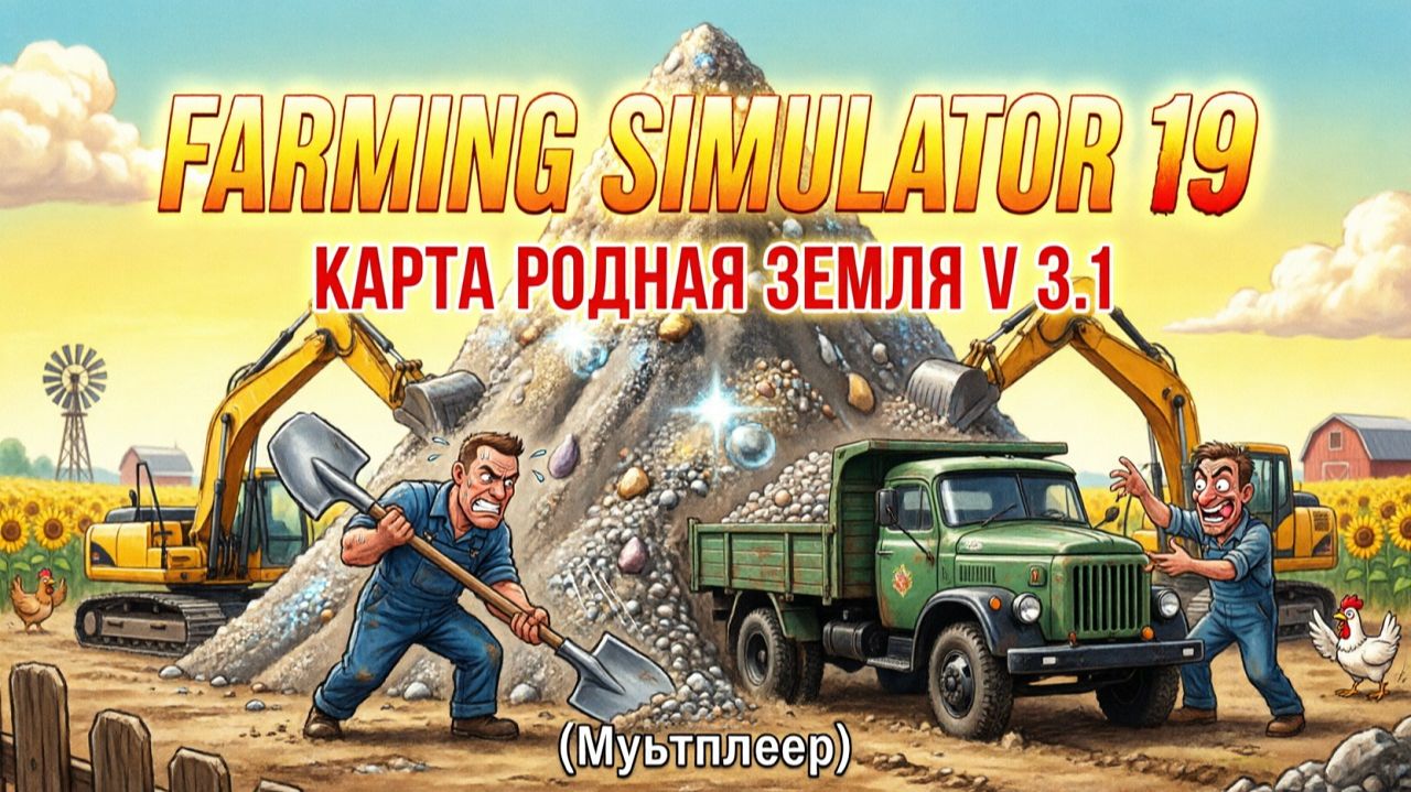 FARMING SIMULATOR 19.КАРТА РОДНАЯ ЗЕМЛЯ V 3.1 (Мультиплеер)