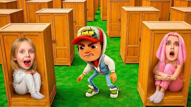 ПРЯТКИ В ШКАФАХ ОТ SUBWAY SURFERS В 3:00 НОЧИ !!! БРУНО