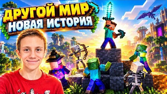 Майнкрафт выживание в СОВЕРШЕННО ДРУГОМ МИРЕ #1