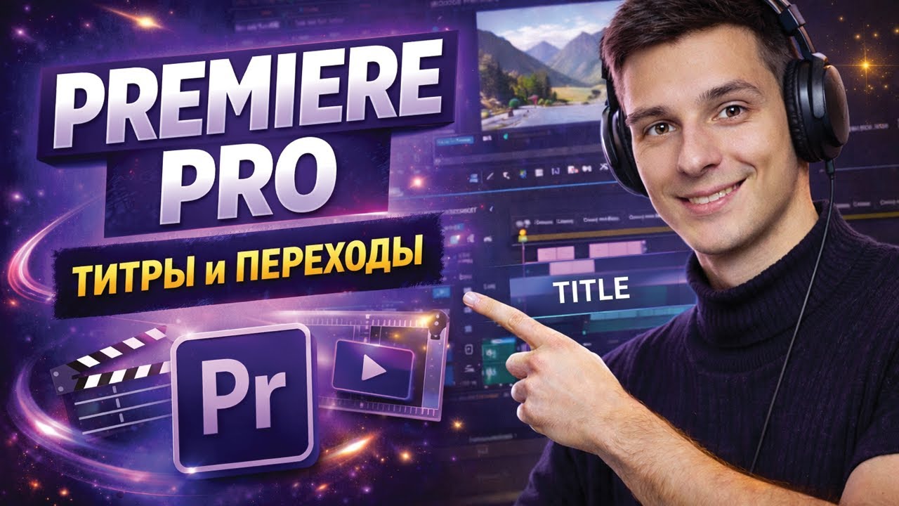 Premiere Pro с нуля — Урок 3: титры и переходы, которые делают видео профессиональным