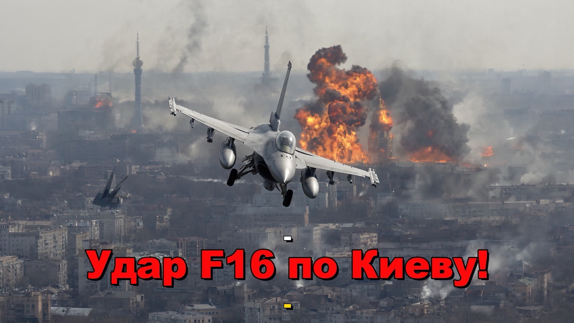 Удар F-16 по Киеву