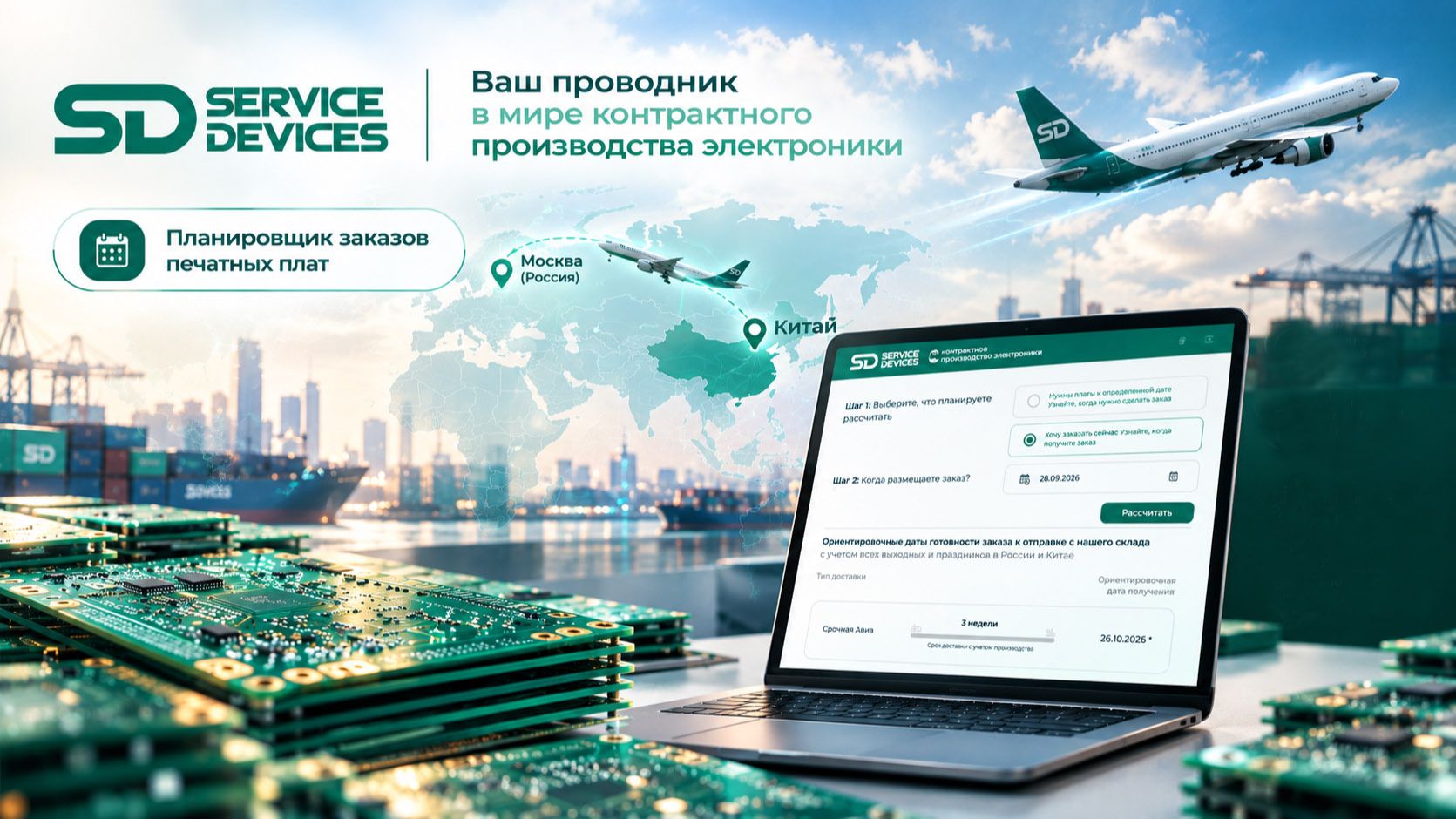 Планировщик заказов печатных плат онлайн — узнайте точные сроки за 1 минуту!