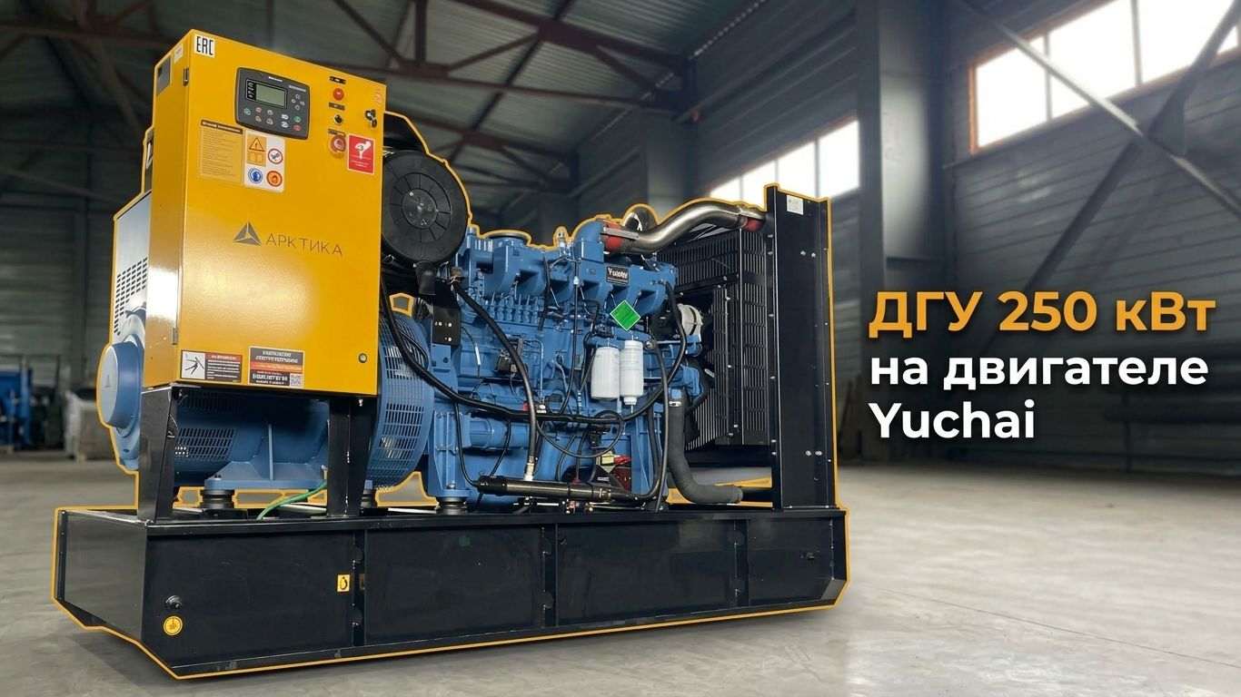 ДГУ 250 кВт в контейнере на двигателе Yuchai от завода 