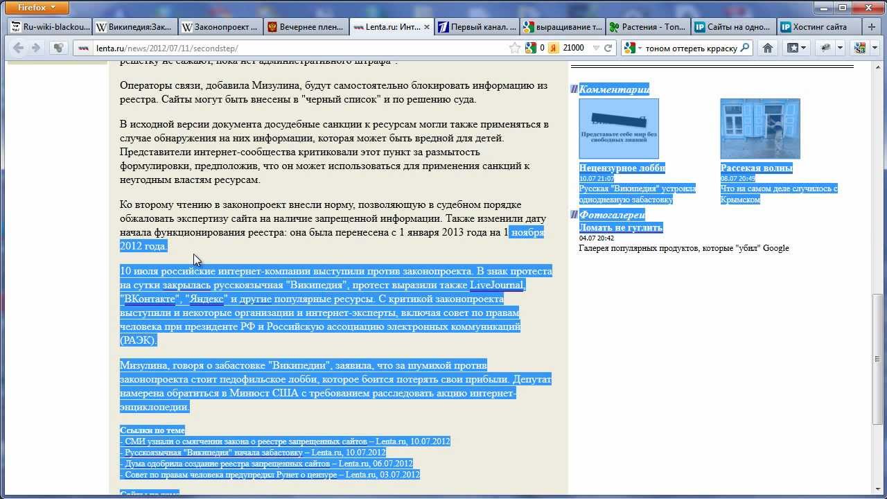 К чему приведет создание интернет-цензуры (№ 89417-6)