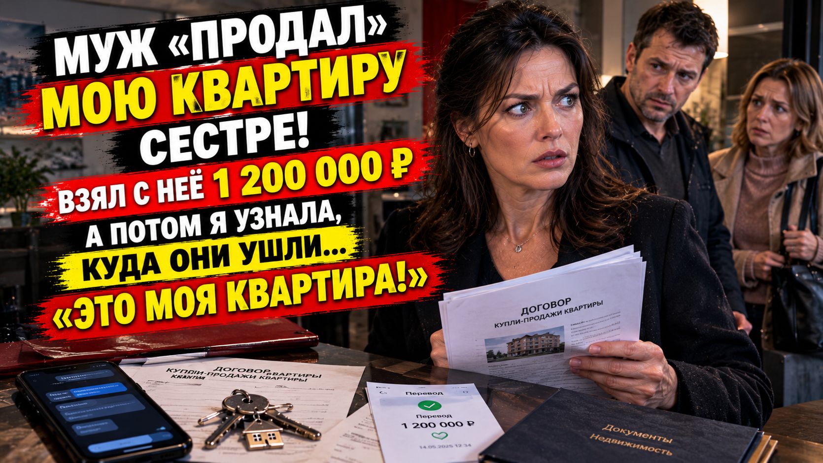 Истории из жизни | Муж решил продать квартиру жены без её согласия | Аудио рассказы