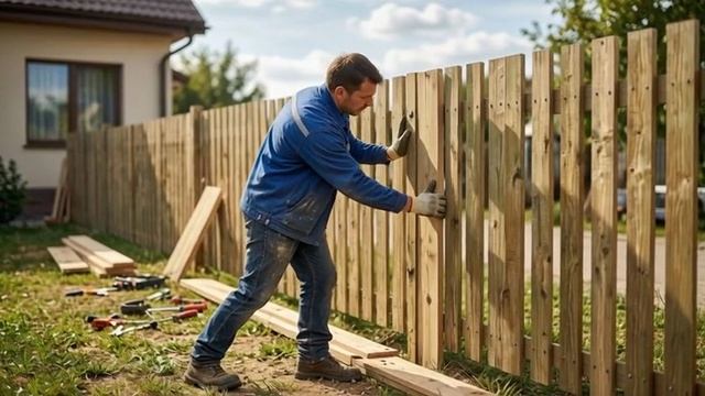 Строим забор из металлического профлиста своими руками