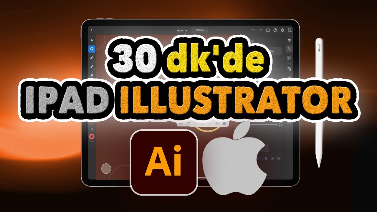 30 DK'de IPAD ILLUSTRATOR ÖĞREN! | Learn Ipad Illustrator In 30 Minutes #ipad #adobeillustrator