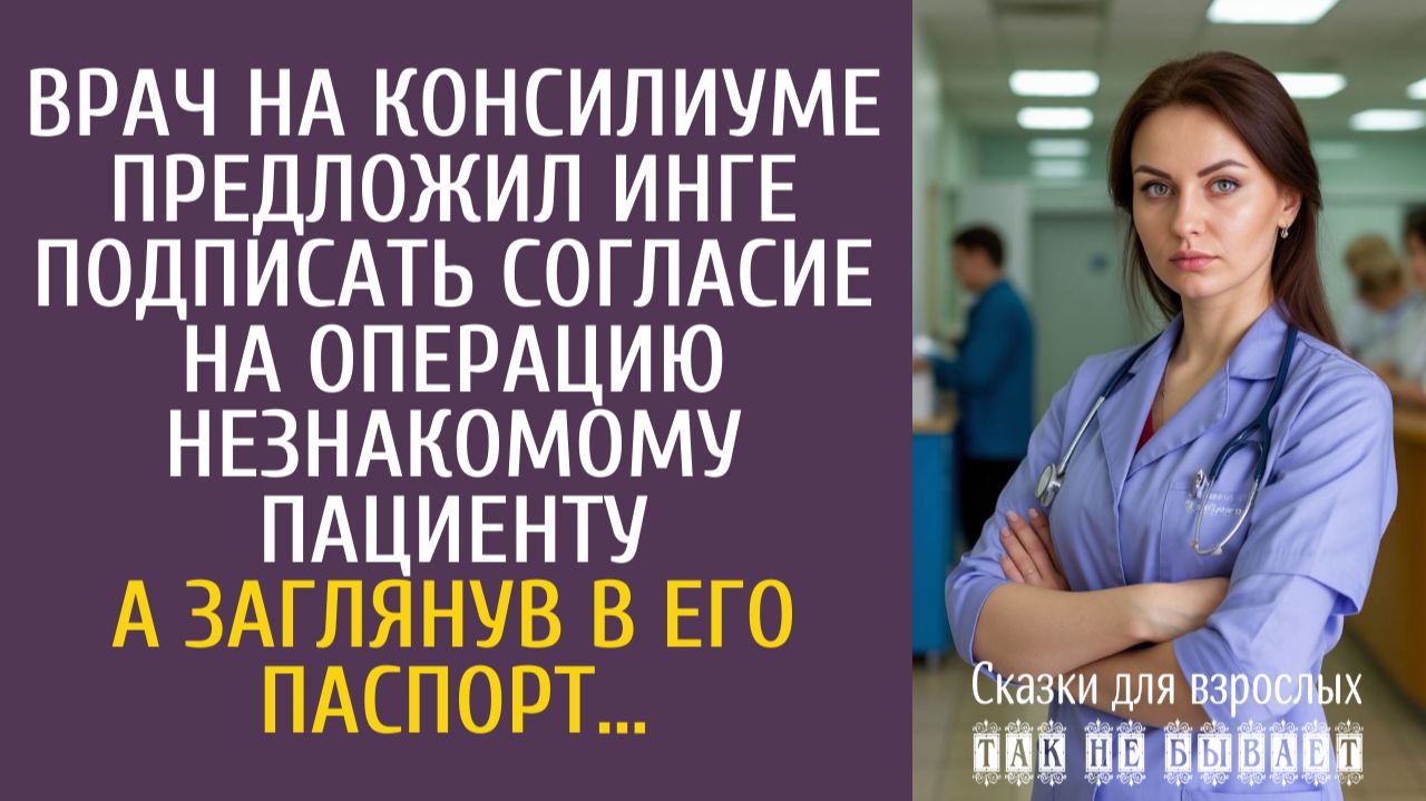 Истории из жизни: Врач на консилиуме предложил подписать согласие на операцию незнакомому пациенту…