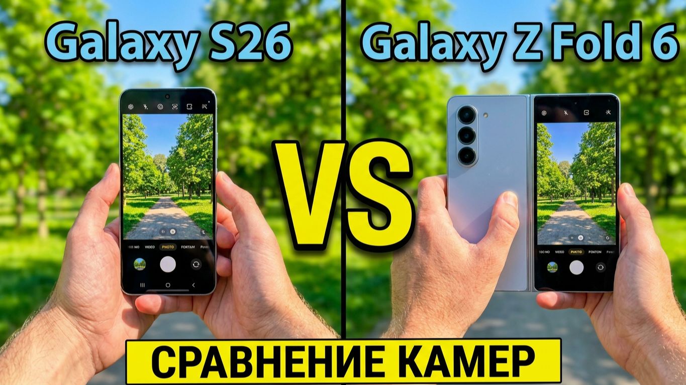 Samsung Galaxy S26 и Z Fold 6 - Сравнение камер  / 8k, 4k, Зум, Стабилизация, Ночной режим