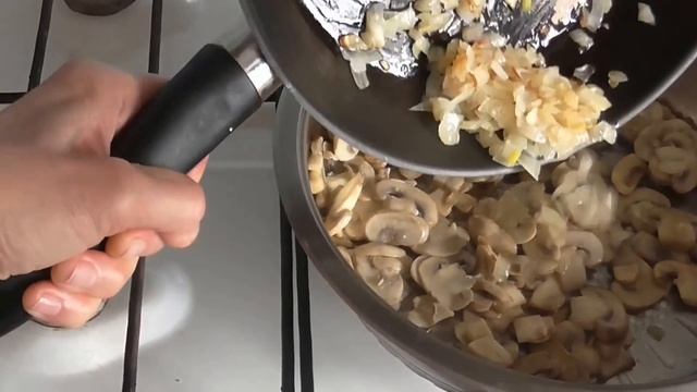 Заливной пирог с грибами