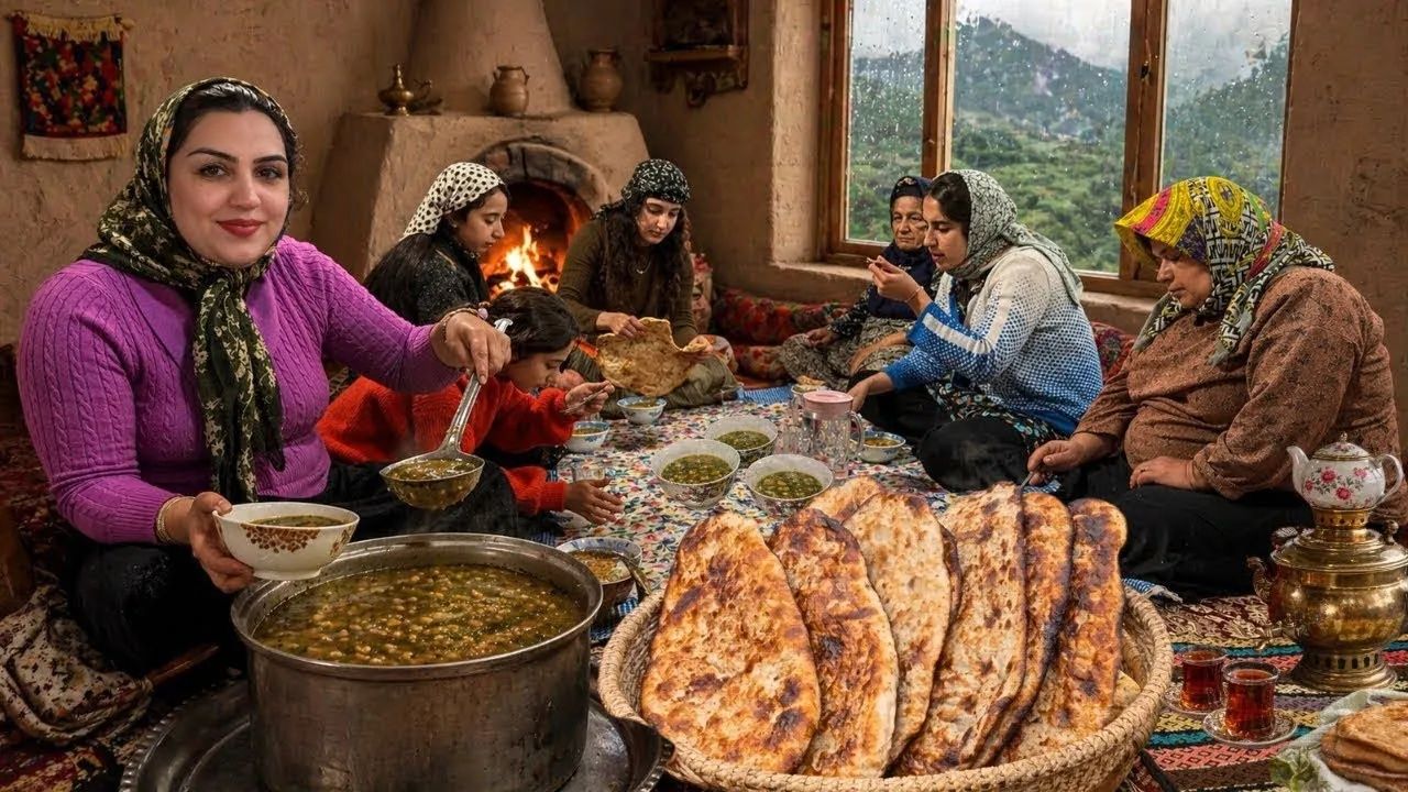 Деревня Индия. Authentic Village Day In Northern Iran ｜Traditional Cooking With Lamb,Fresh Bread &Fe