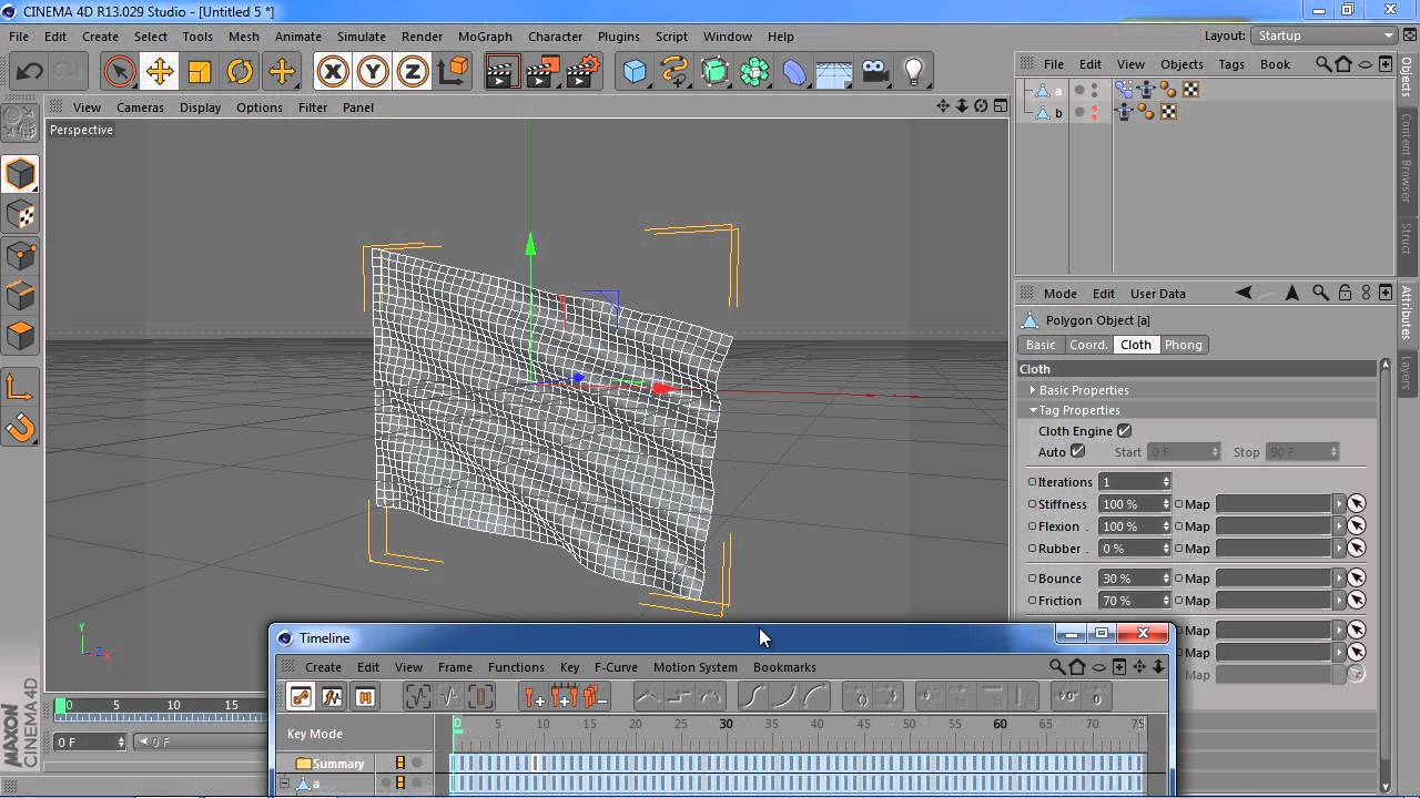 Cinema 4D: Looping Cloth Animation