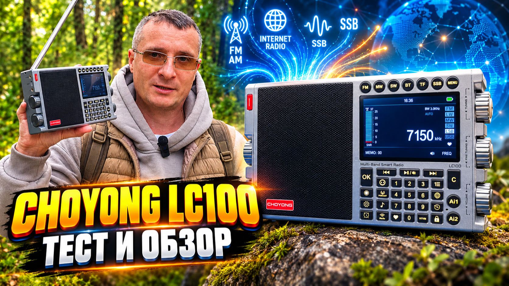 Радиоприёмник CHOYONG LC100 тест и обзор