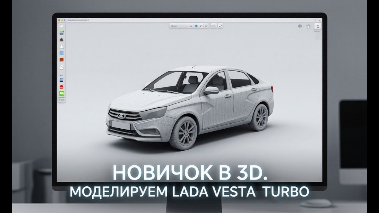 Новичок в 3D. Моделируем LADA VESTA TURBO. Решетка радиатора и пер. фара. Часть 2