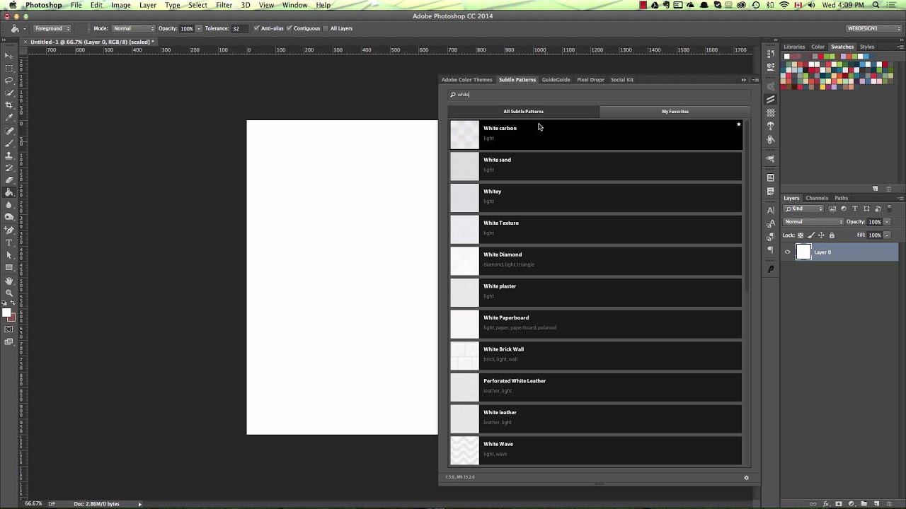 Обзор плагина Subtle Patterns для Photoshop