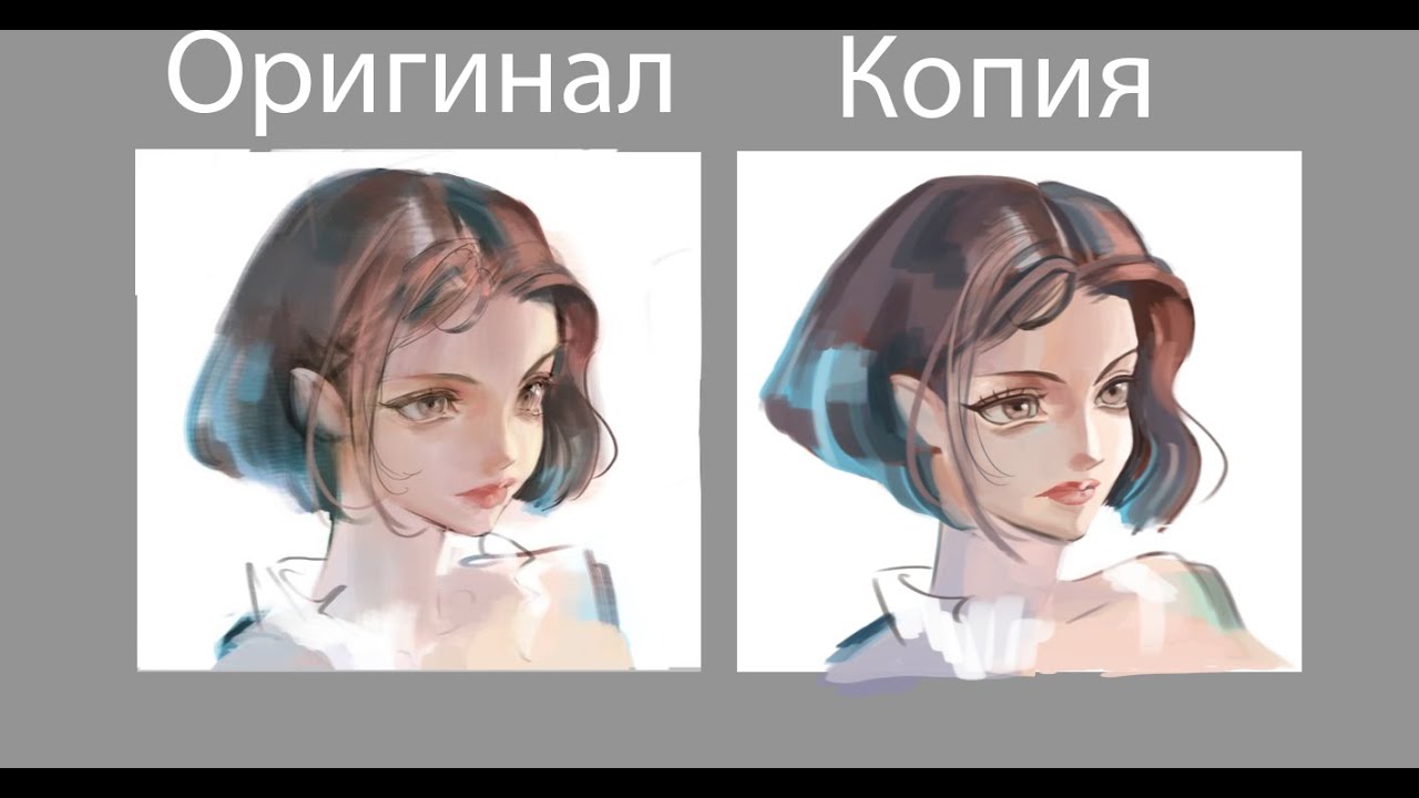 Копирую портрет девушки в три четверти / полный процесс рисования/ / Drawing Portrait