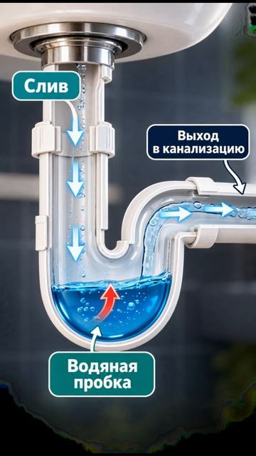 Сифон под раковиной.Как он работает и зачем нужен