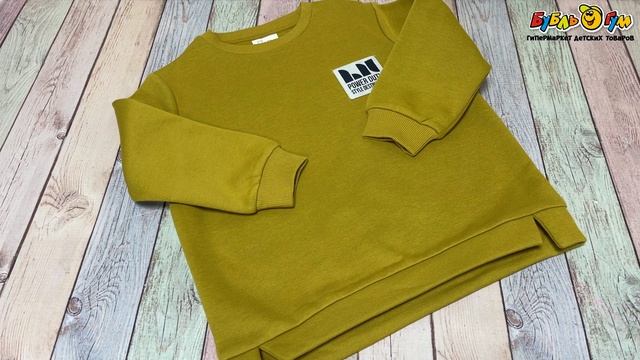 350899 Комплект Lanson Kids толстовка и брюки с нашивкой карманами и эластичным поясом горчичный