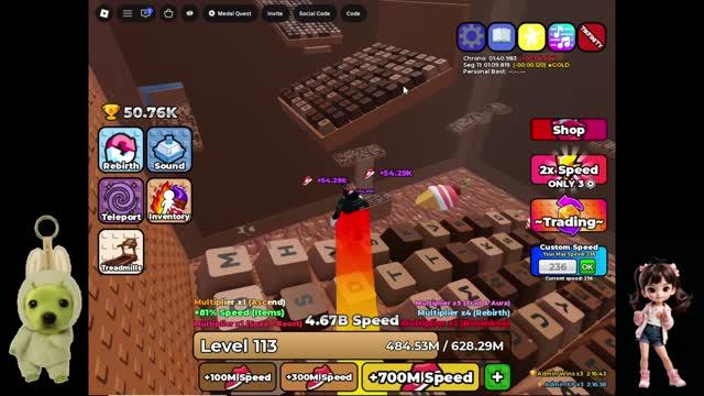 1-12 Stage +1 Speed Keyboard Escape Roblox