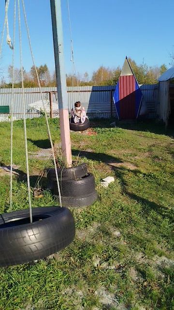 На даче