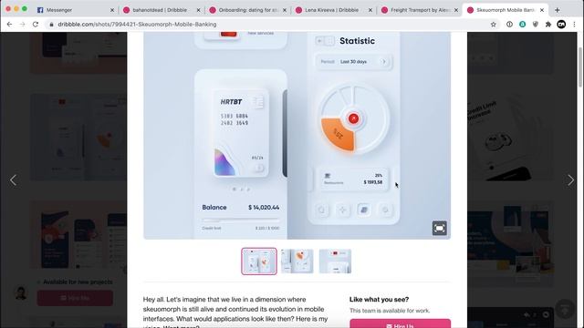 Cuberto: Dribbble Portfolio Review