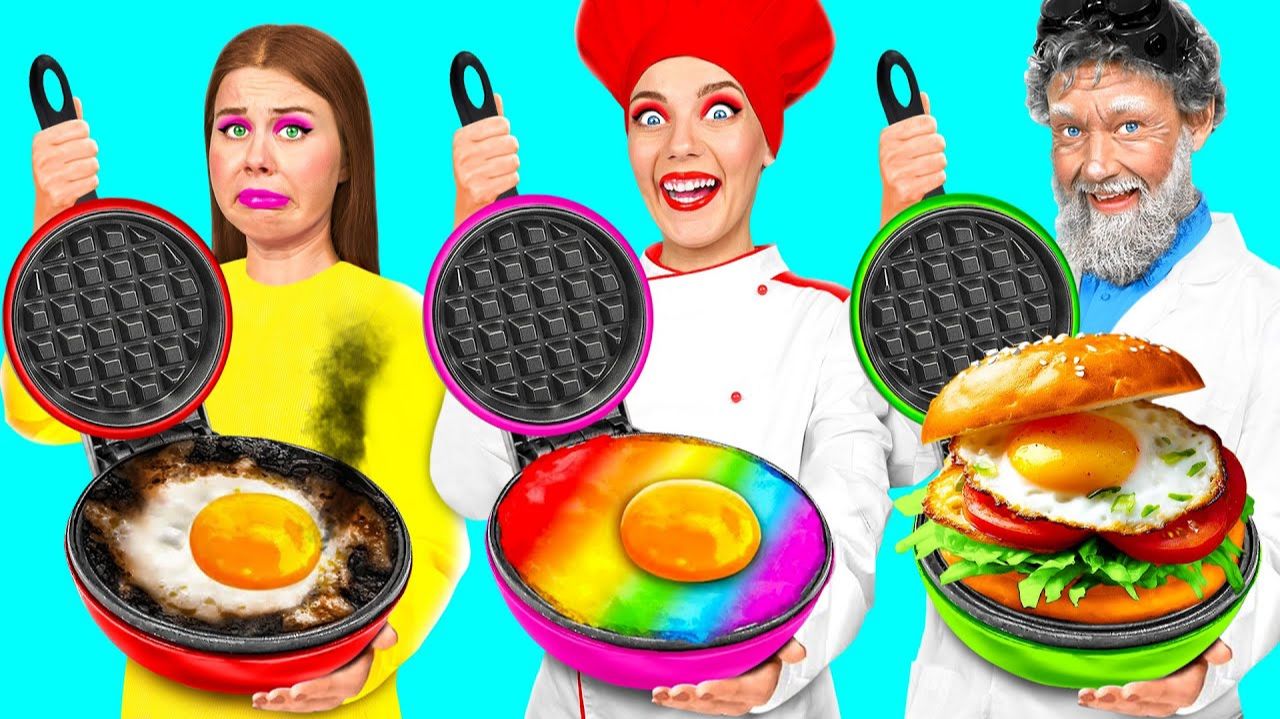 Кулинарный Челлендж# Я Против Дедушки # Съедобная Битва от Fun Teen