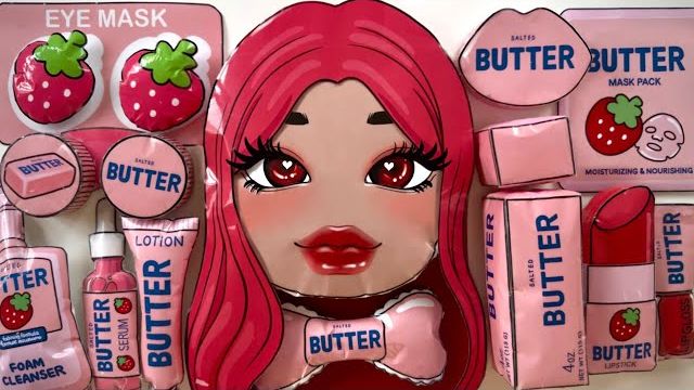 [🍓СДЕЛАЙ САМ ИЗ БУМАГИ🍓] МАСЛЯНЫЕ СКВИШИ: МАКИЯЖ И УХОД ЗА КОЖЕЙ ASMR